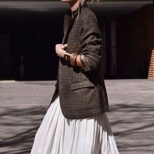 Vintage | Brooks Brothers Wool Tweed Plaid Oversized Blazer